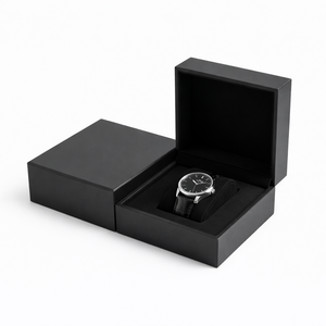 Boîte à montre de luxe personnalisée, boîte à bijoux rigide à rabat, coussin en velours pour montre, estampage à chaud, logo personnalisé, prix de gros d'usine - Product Image 2