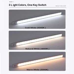 Veilleuse à <span class=keywords><strong>LED</strong></span> avec détecteur de mouvement sans fil sous les meubles Lumières pour armoires de cuisine Chambre à coucher Armoire Intérieur Veilleuse - Product Image 3