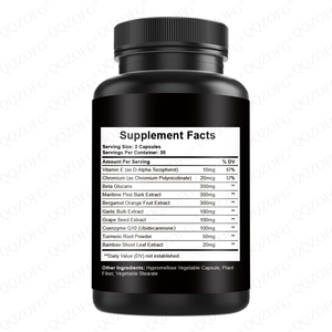 Supplément quotidien de soutien au cholestérol Ail CoQ10 Vitamine E Bergamote Stérols végétaux pour la santé cardiaque des adultes 60 Capsules - Product Image 2