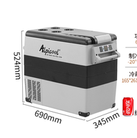 Glacière 35L 45L pour caravane, camping, bateau, pêche, réfrigérateur-congélateur portable 12V à compresseur pour voiture