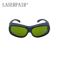 Lunettes de sécurité laser en polycarbonate Nd:YAG 1064 nm OD8+ certifiées CE, transmission de 27 %, indice LB 900-1100 nm pour laser à fibre