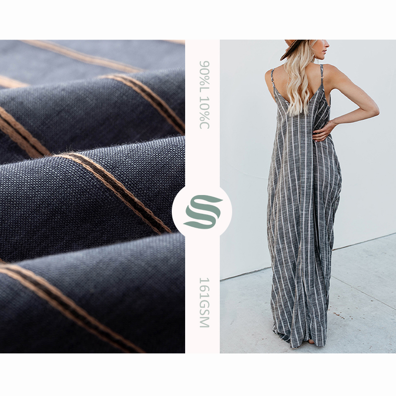 Изготовление на заказ, 90% лен, 10% мягкая льняная ткань, одежда для повседневной одежды