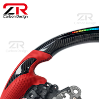 Accessoires de voiture pour Mazda CX3 CX5 RX8 RX7 Speed 3/6 CX30 Volant sport personnalisé en fibre de carbone sergé avec LED améliorées pour affichage du régime moteur