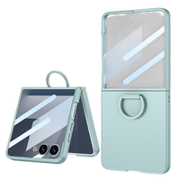 Étui de protection pour téléphone en PC rigide mat avec support d'anneau et protection d'écran pour Samsung Z Flip 8, étuis antichoc