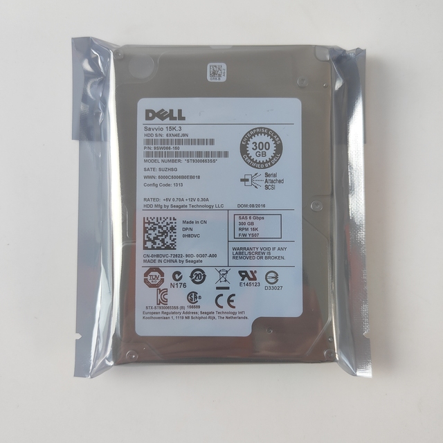 Del 0H8DVC 300GB 2.5 Inch SAS 6Gbps 15K RPM Enterprise HDD ST9300653SS Hot-plug Storage Disk