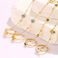 Bracelet de doigt en acier inoxydable 316L anti-ternissement plaqué or PVD 14k 18k, chaîne de main de mariée, bague-bracelet pour femme