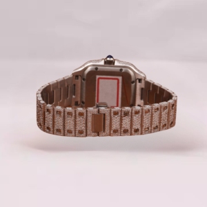 Reloj de lujo con diamantes de moissanita de exportación india con correa de acero inoxidable duradera para hombre disponible al mejor precio del mercado - Product Image 2
