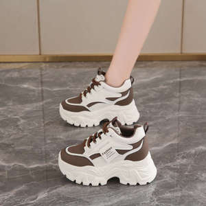 Baskets plateforme pour femmes à talon compensé, nouvelle collection été 2025, respirantes, blanches, taille 26 - Product Image 2