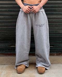 <span class=keywords><strong>Pantaloni</strong></span> Sportivi da <span class=keywords><strong>Uomo</strong></span> con Bordo in Pizzo Personalizzato, Stile Y2K a <span class=keywords><strong>Vita</strong></span> <span class=keywords><strong>Bassa</strong></span>, <span class=keywords><strong>Pantaloni</strong></span> Larghi Vintage con Ricami, Abbigliamento Streetwear - Product Image 5