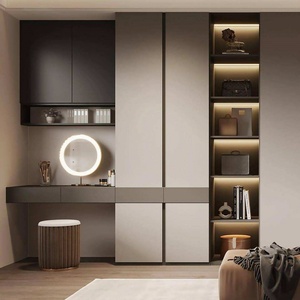 Armarios Modernos al por Mayor - Armario de Dormitorio con Puertas Corredizas y Cajones, Armario de Almacenamiento de Madera, Armario de 2 Puertas - Product Image 4