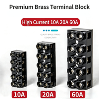 Nouveau bornier d'amplificateur série X5 20-6 AWG 2/3/5/10 trous Connecteur de câblage à vis en laiton