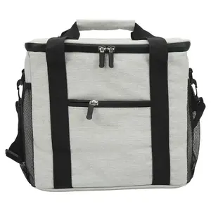 Sac à déjeuner isotherme pour adulte, échantillon gratuit : sac isotherme élégant pour hommes/fitness, en polyester avec poches latérales - Product Image 1