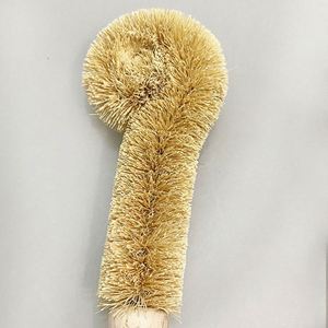 Natural Wooden Long Handle Coconut Fibre Hangable <b>Brush</b> Kitchen Multifunction <b>Bottle</b> Cleaning <b>Brush</b> - Product Image 4