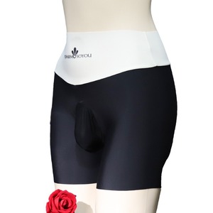 Charmosoyou Men's High-Waisted Briefs Black Nylon Knitted With Penis Sleeve Summer Style - Product Image 5