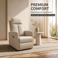 Fauteuil inclinable multifonctionnel moderne de luxe ergonomique avec cadre métallique extensible pour la maison familiale