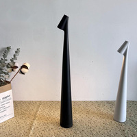 Lampe de table sans fil rechargeable au design créatif, à intensité variable par toucher, pour hôtel, restaurant, lumière de table décorative sans fil