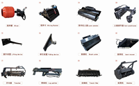 Mini-chargeuse compacte EPA EURO5 avec godet 4-en-1, fourches à palettes, grappin, tarière, brise-roche hydraulique, ripper, niveleuse, trancheuse et moteur