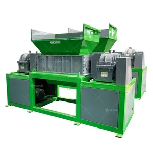 Tire Crusher Equipment Used Rubber Tyre Shredding Recycling Machines Double Shaft Shredder