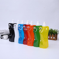 Sac à boisson pliable écologique avec logo personnalisé, bouteille d'eau en plastique transparente pour le sport, la montagne, portable