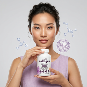Capsules de collagène multi-peptides en vrac pour femmes, 240 capsules, complément de collagène hydratant pour une peau éclatante - Product Image 2