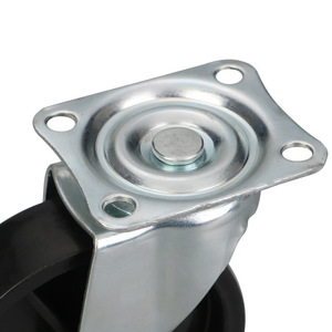 4 Inch Flat Bottom PP Caster Swivel Wheel Bolt Hole Type Industrial Medical Use - Product Image 1