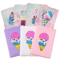 Runnjoy Carnet de notes scolaire à spirale en peluche animale mignonne et amusante, en coton PP, taille et couleur personnalisables, cadeau pour étudiant