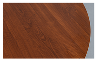 Ensemble de table à manger ronde en bois blanc brillant, style minimaliste moderne et écologique, contreplaqué 18 mm, facile à assembler, pour la cuisine, la maison et l'hôtel