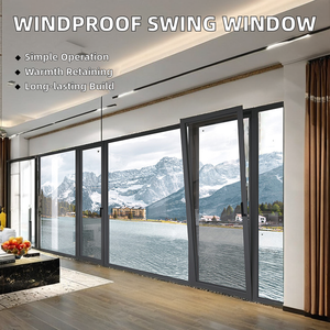 Kính đôi nhôm hướng ra ngoài cửa sổ xoay cửa sổ kính cường lực cách nhiệt chống gió cho sử dụng biệt thự ngoại thất ngoài trời - Product Image 2