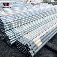 Tuyau en acier revêtu Z30~Z40 norme AISI 1/2 24 pouces pour système d'incendie, alimentation en eau, échafaudage, conduit SASO BIS, soudage