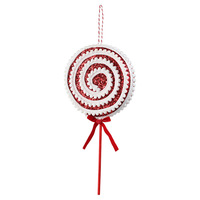 Décoration de fenêtre en forme de sapin de Noël en plastique écologique rouge et blanc à suspendre