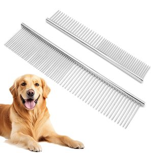 Hot Sale Silver Metal Double Side Pet <b>Comb</b> Stainless Steel for Dog and Cat <b>Flea</b> <b>Comb</b> Brush Pet Grooming <b>Comb</b> - Product Image 6