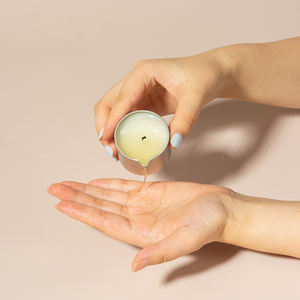 Großhandel Körper-Spa <span class=keywords><strong>Massage</strong></span>öl-Kerze in Blechdose Massagekerze mit Ausgießer - Product Image 5