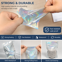 Sacs Ziplock en film perlé 12 microns, face transparente, dos perlé, refermables, pour bijoux, cadeaux, emballage alimentaire, personnalisables
