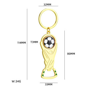 Llavero Conmemorativo del Mundial de Fútbol 2026, <span class=keywords><strong>Mini</strong></span> Balón de Fútbol de Material PU con Abrebotellas - Product Image 6