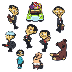All'ingrosso accessori per scarpe <span class=keywords><strong>Film</strong></span> personaggi comici Mr Bean Shoe charm decorazione pantofola per zoccoli - Product Image 1