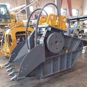 Cucharón triturador hidráulico bibo para excavadoras, apto para condiciones de trabajo difíciles en minas, demoliciones y construcción de carreteras. - Product Image 6