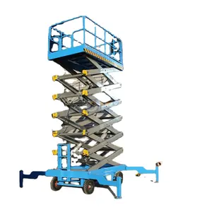 500kg 1000kg 4 wheels hydraulic manual mobile electric trailer scissor lift of tractor type man lift