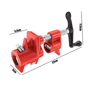 QY Pipe <b>Clamp</b> 4 In Carbon Steel Heavy Duty Woodworking Panel <b>Clamp</b> Vertical Fixed Hand Crank - Product Image 4