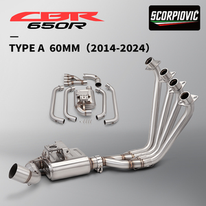 Pour CBR650, CB650R, <span class=keywords><strong>CBR650R</strong></span> : Collecteur d'échappement avant avec silencieux 51 mm compatible avec le système d'échappement - Product Image 6