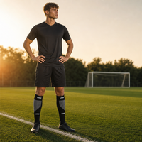 Chaussettes de football antidérapantes professionnelles à compression, chaussettes de sport respirantes à tube long avec logo personnalisé