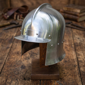 Casque Viking Médiéval Traditionnel Antique Moderne en Métal Argenté, Armure de Collection, Cadeau, Costume d'Halloween, Cosplay - Product Image 1