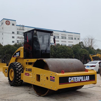 Compacteur vibrant à tambour unique d'occasion Caterpillar haute performance pour projets de construction routière