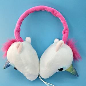 Casque d'écoute en peluche licorne KINGSTAR pour filles, cache-oreilles en fourrure d'hiver pour femmes, couvre-oreilles chauds, bandeaux pour femmes, jouets, cadeaux d'anniversaire - Product Image 4