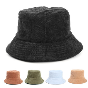 Sombrero de pana para mujer, color sólido, informal, moda de otoño e invierno, estilo coreano, ajustable, unisex, para adultos - Product Image 1