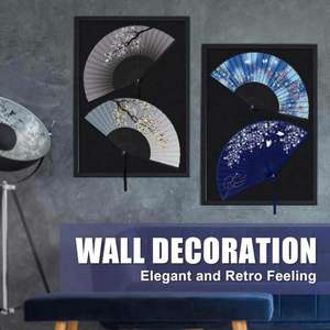 Women's Silk Folding Fans with Bamboo <b>Frames</b>-Custom Logo Option for Cosplay Dancing Parties Weddings Valentine's Day & Christmas - Product Image 5