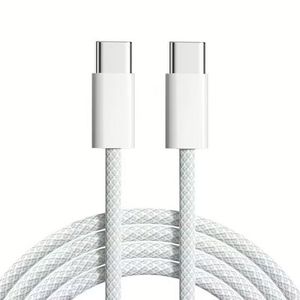 PD 60W <b>USB</b> C Nylon Braided Charger Cable 1M 3FT Fast Charging Type-C to Type-C Cable for Phone 16 15 Pro Max Plus - Product Image 1