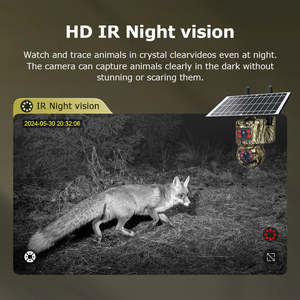 Ubox Caméra de surveillance solaire d'extérieur à double objectif 6MP 4G/WiFi Vision nocturne Suivi de mouvement étanche PIR pour la chasse Carte SIM 4G - Product Image 6