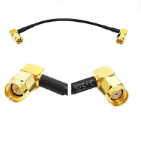 Prix usine câble d'extension d'antenne WiFi en queue de cochon plaqué or à faible perte RG174 RF SMA prise mâle vers câble coaxial SMA femelle Jack