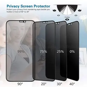 Anti Spy Phone Glass For IPhone 14 13 12 11 Pro Max Mini XS MAX 6S SE Privacy Screen Protector For IPhone XR 7 8 Plus Full Glass