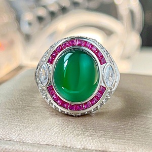 Fashion Jewelry Eco-friendly Copper Oval Shape Wholesale Vintage Zircon Wedding Jewelry Solitaire Band <b>Rings</b> for Women - Product Image 4